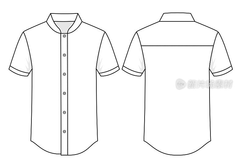 White Chef Uniform Shirt Vector For Template